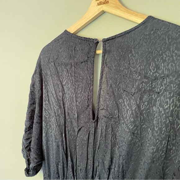 Anthropologie MAEVE Jacqueline Jacquard Jumpsuit in Navy SIZE MEDIUM - Picture 11 of 15